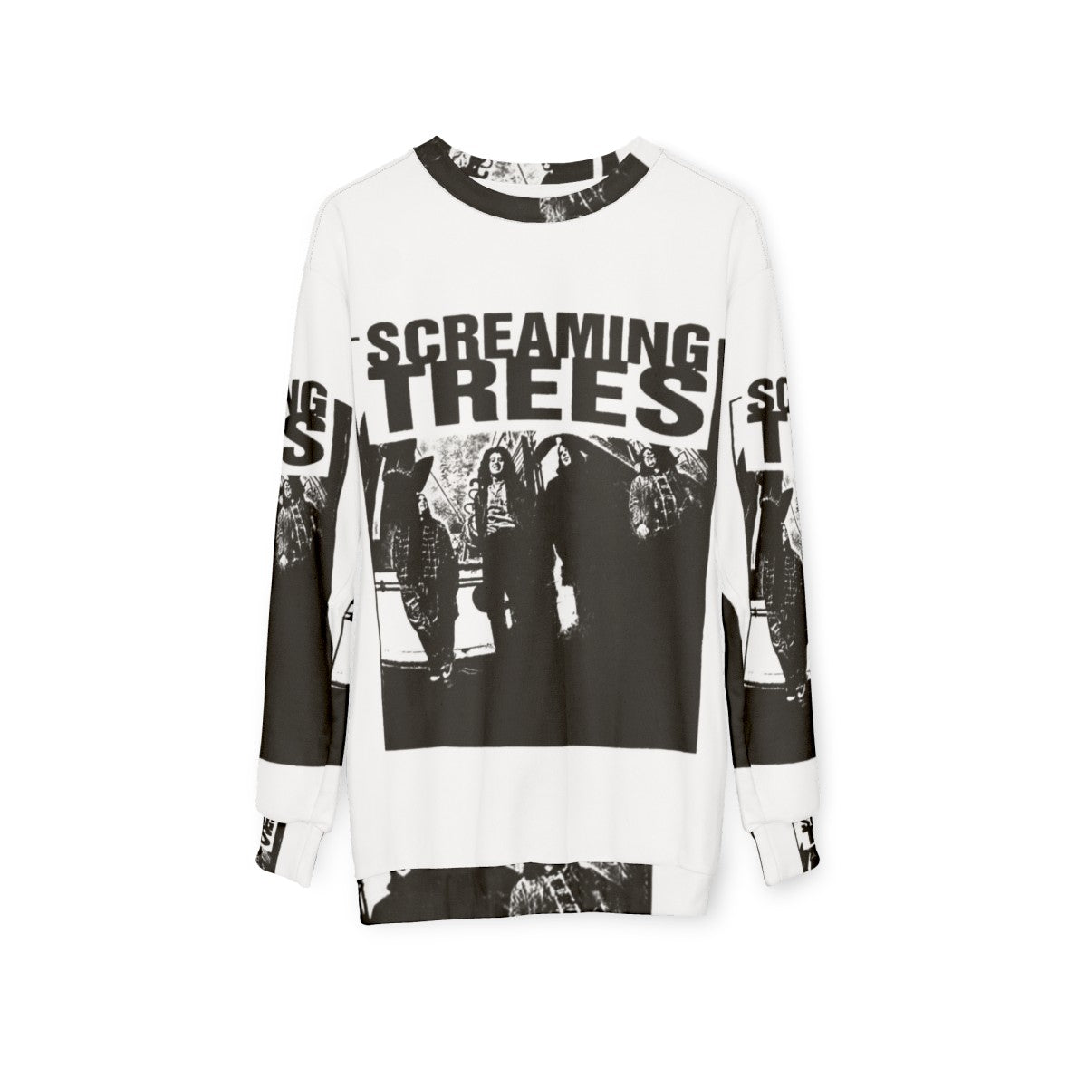 Vintage Screaming Trees Grunge Band Sweatshirt - hanging