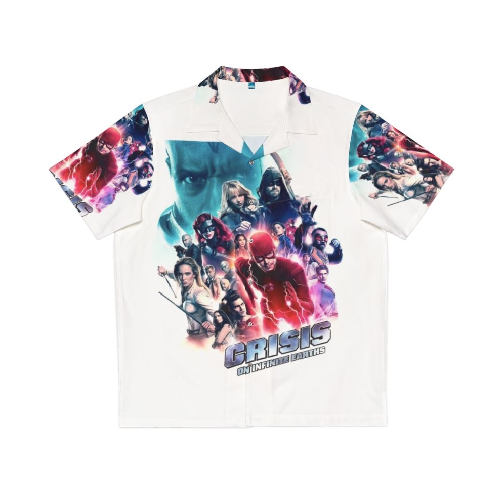 Arrowverse Crisis Hawaiian Shirt featuring Legends of Tomorrow superheroes