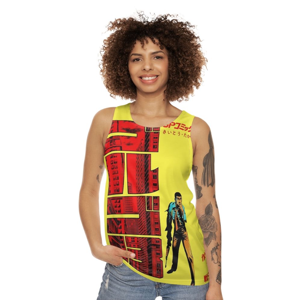 Golgo 13 manga inspired unisex tank top - women