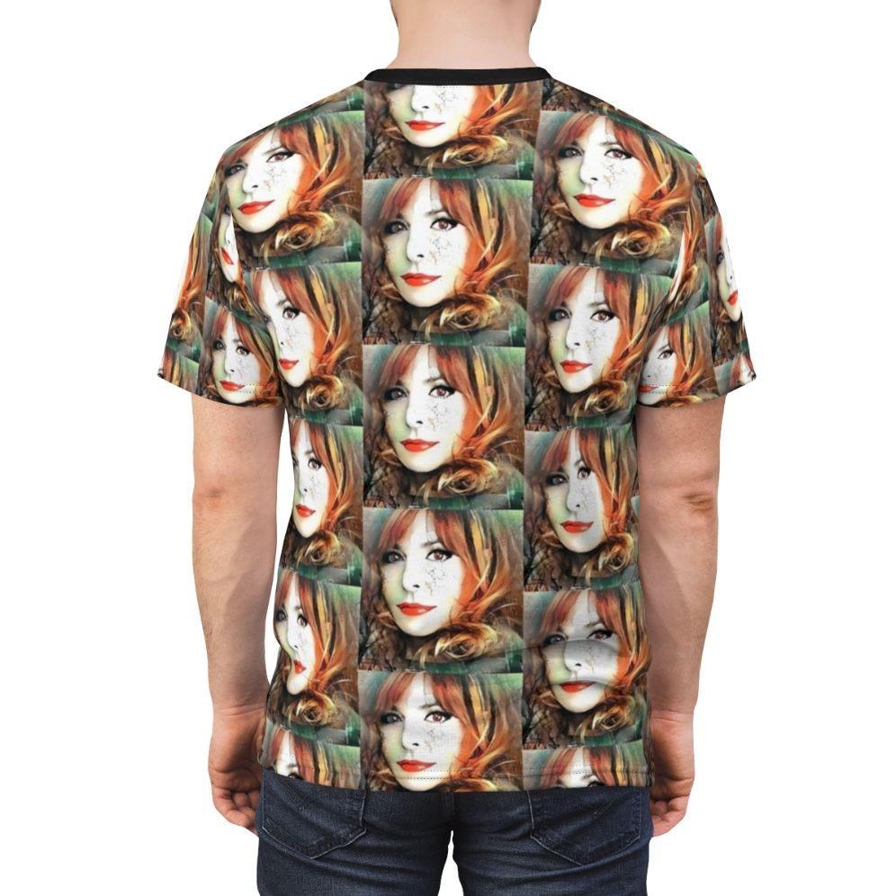 Mylene Farmer inspired t-shirt with digital art and photo manipulation - men back