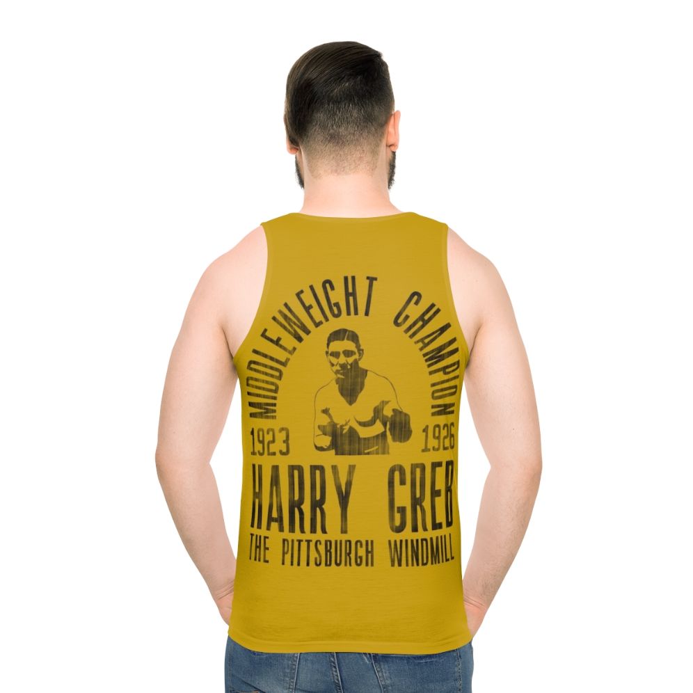 Vintage Boxing Unisex Tank Top - men back