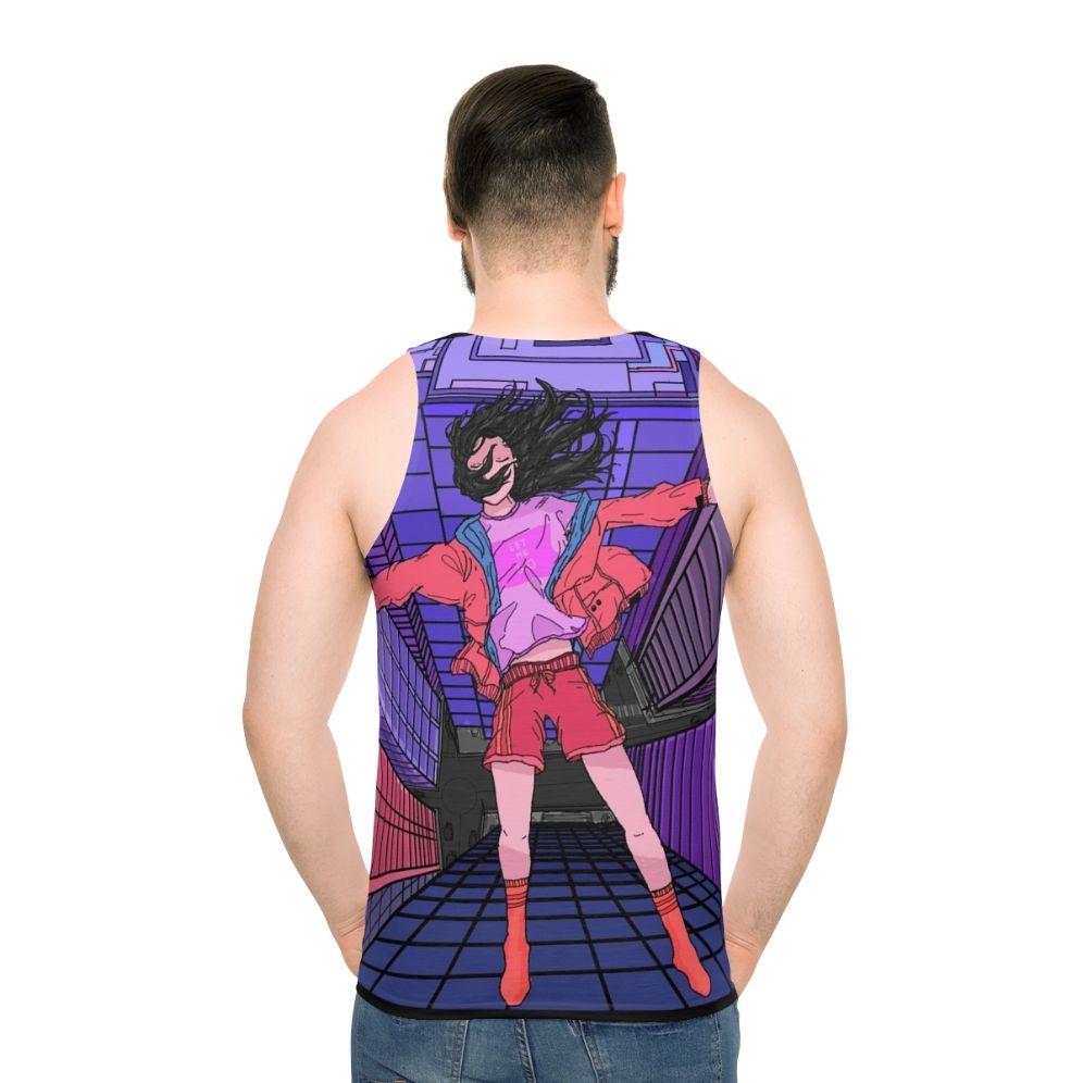 Unisex Sad Girl Let Me Go Lo-Fi Vaporwave Tank Top - men back