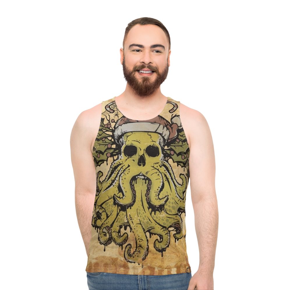 Cthulhu Christmas unisex tank top - men