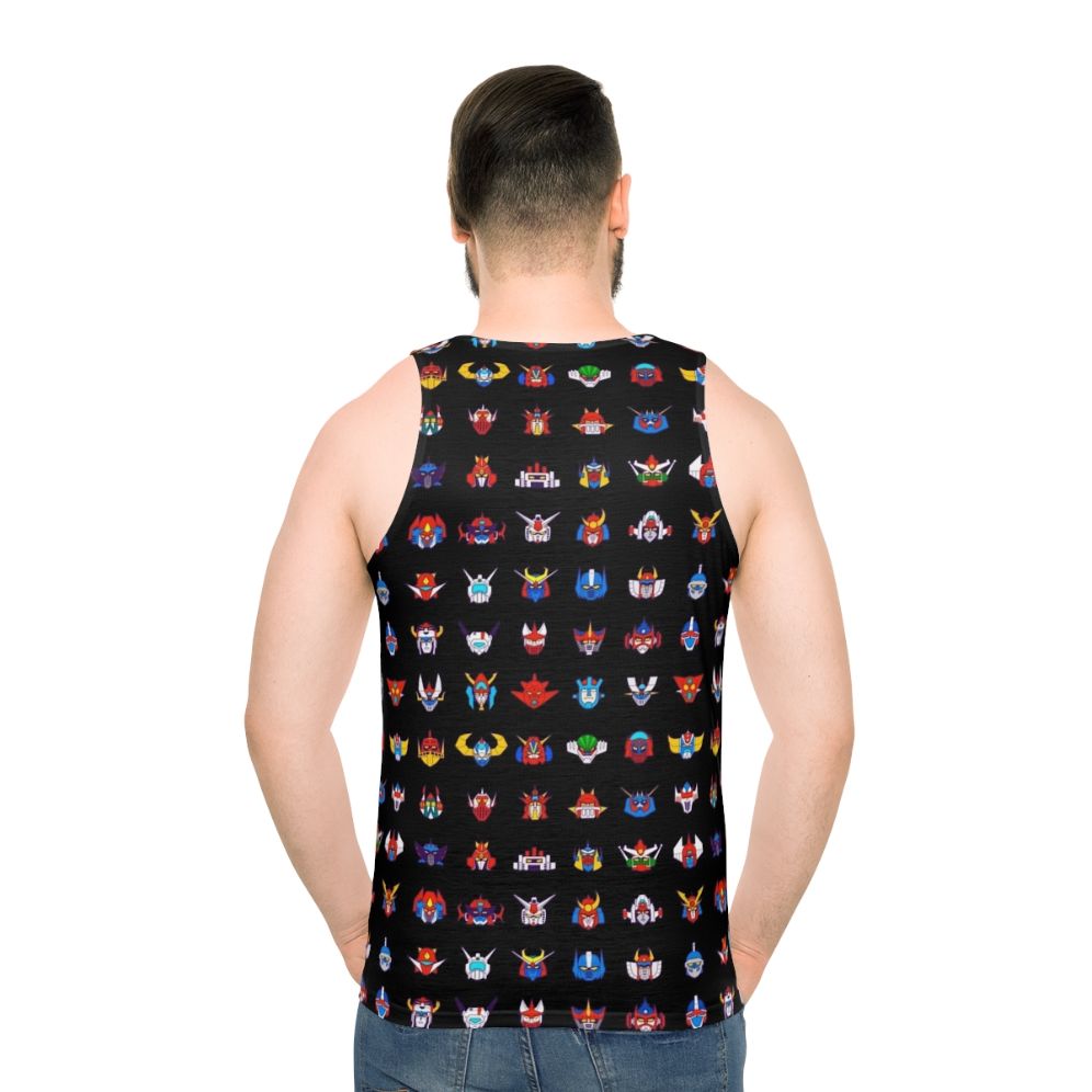 Retro 70s robots unisex tank top - men back