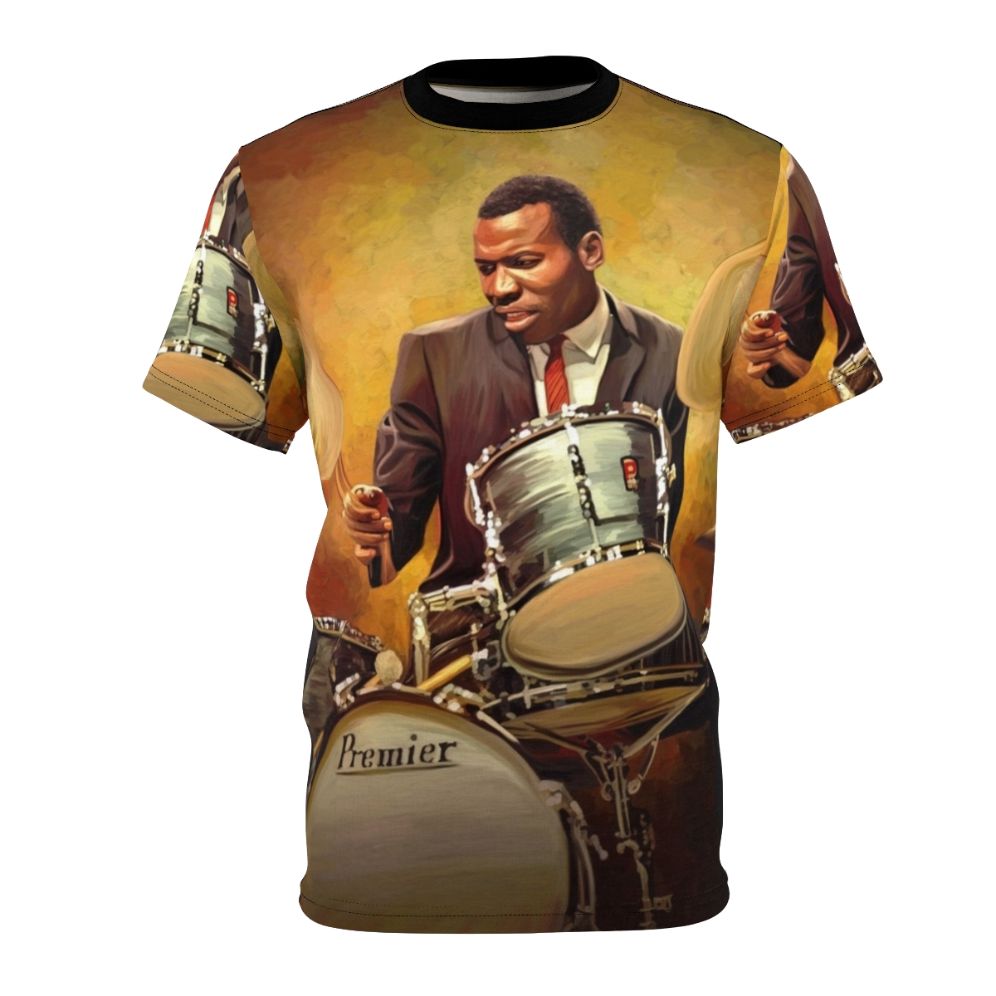 T-shirt featuring the name and portrait of legendary jazz drummer Elvin Jones