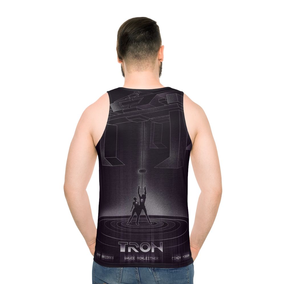 Tron Inspired Unisex Tank Top - men back