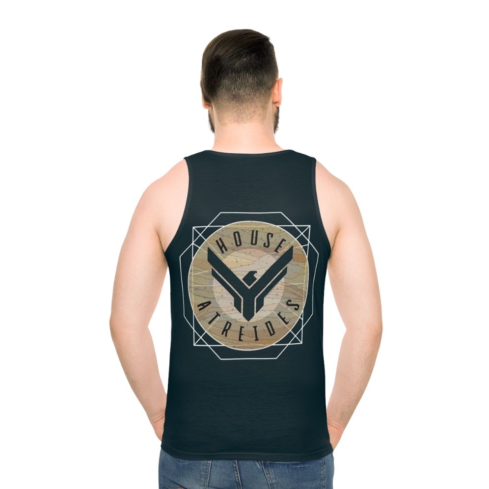 Dune House Atreides Fan Art Unisex Tank Top - men back