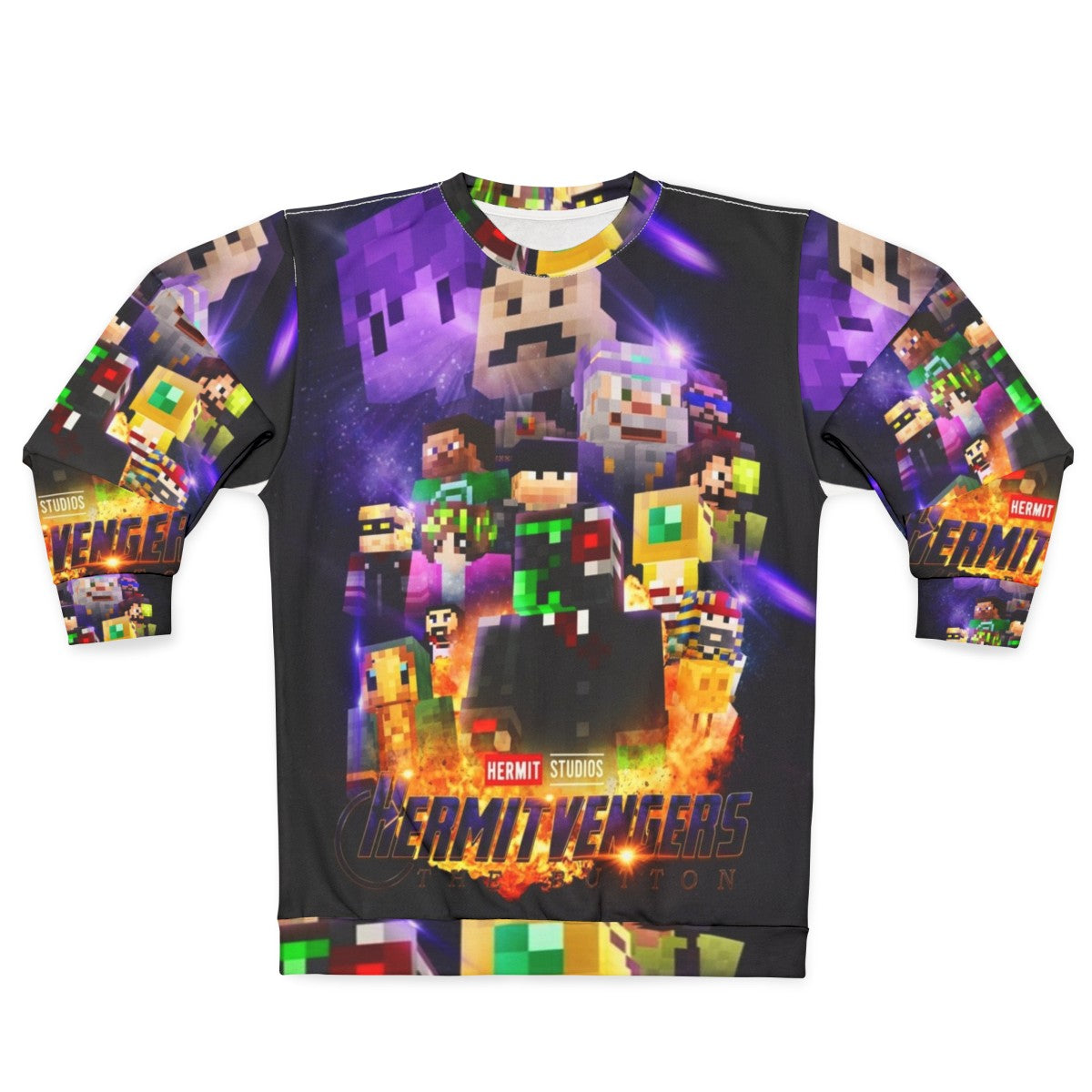 Hermitcraft and Avengers inspired minecraft sweatshirt