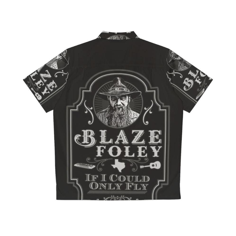 Blaze Foley Tribute "If I Could Only Fly" Hawaiian Shirt - Back