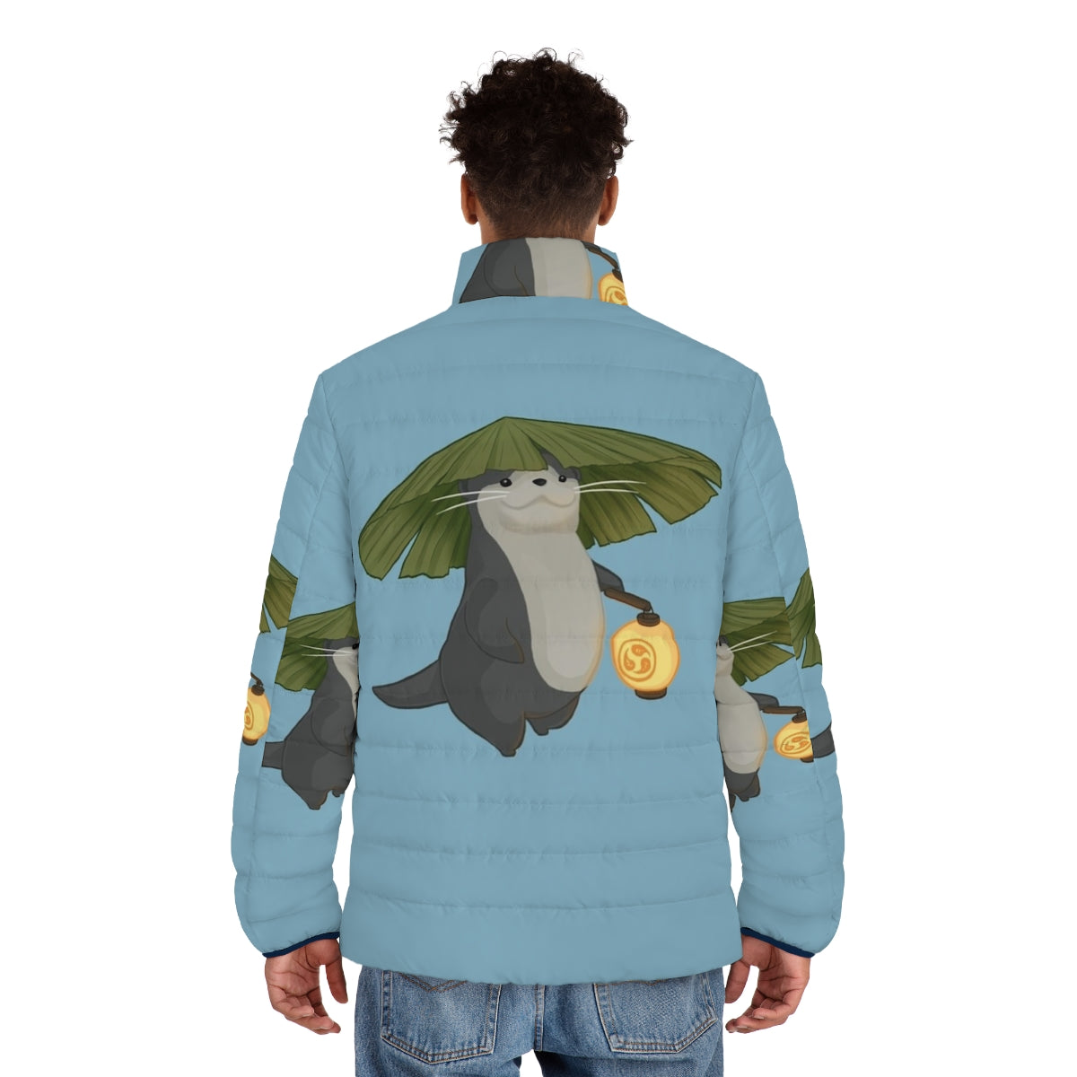 Odder Otter Puffer Jacket, FFXIV inspired minion apparel - men back