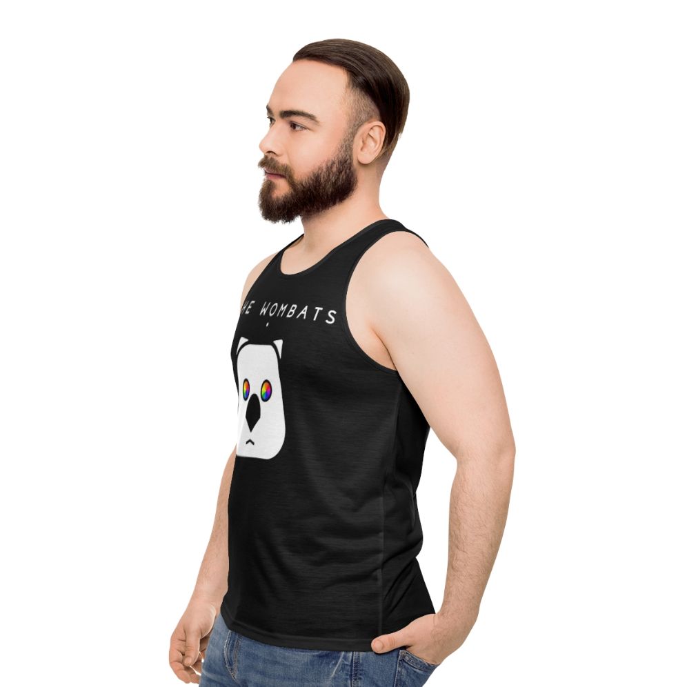 Wombat Drawing Unisex Tank Top - men side