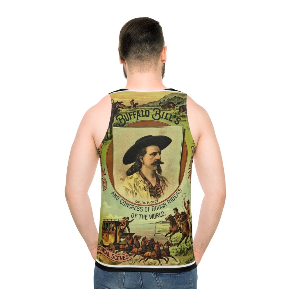 Buffalo Bill Wild West Show Unisex Tank Top - men back