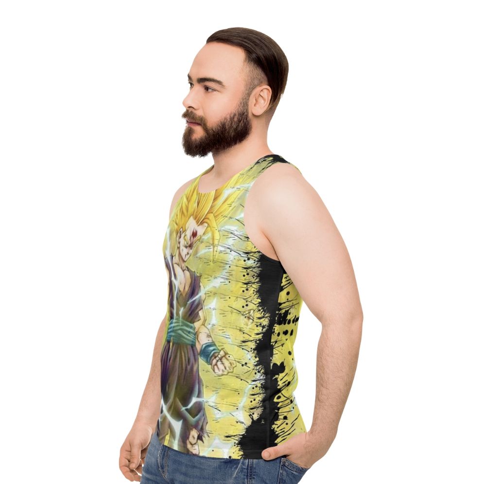 Gohan SSJ2 Unisex DBZ Anime Tank Top - men side