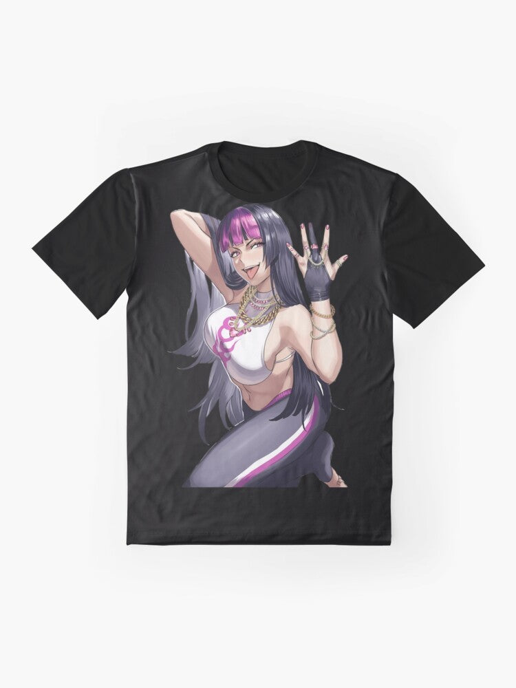 Juri Sexy Hentai Anime Graphic T-Shirt Design - Flat lay