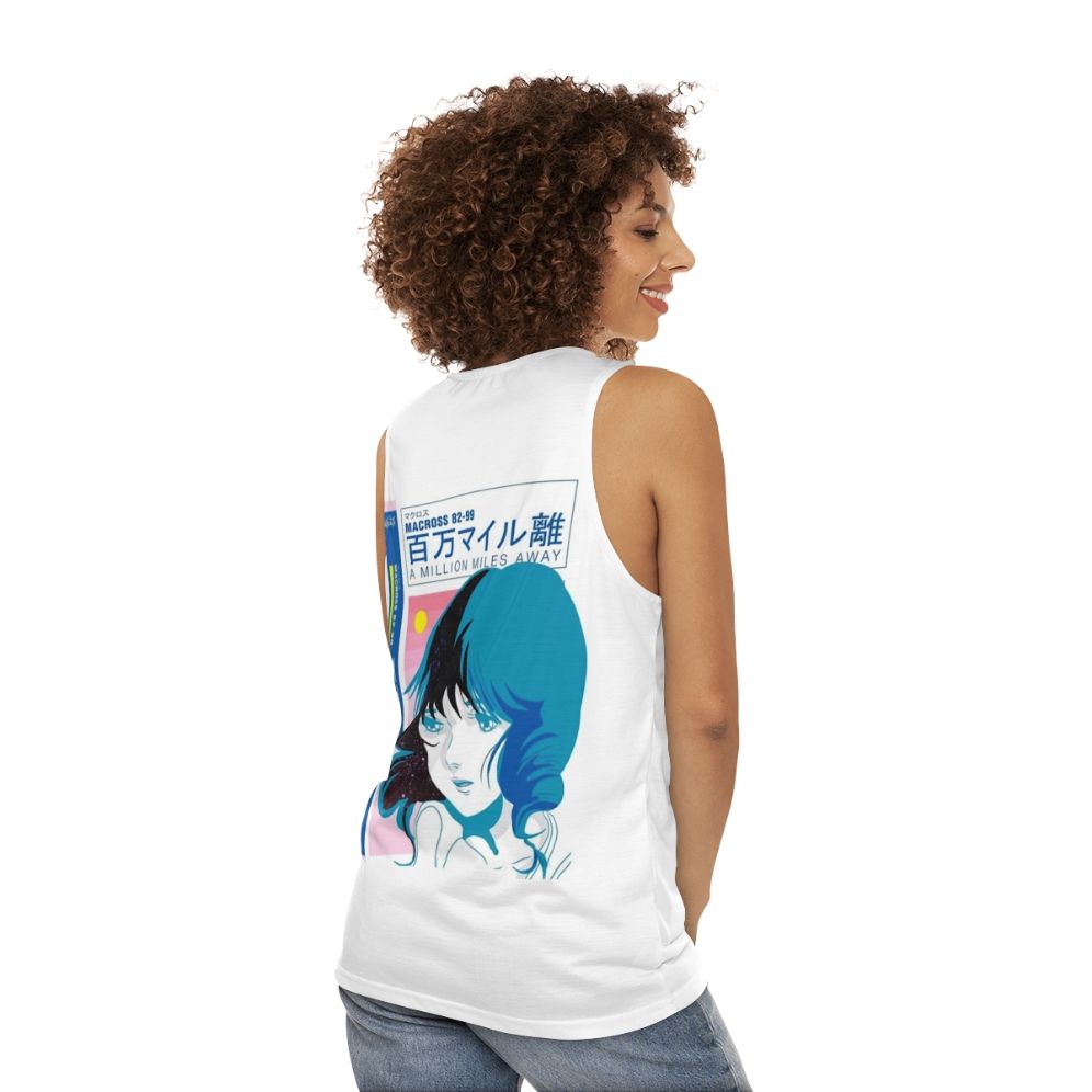 Vaporwave unisex tank top - women back