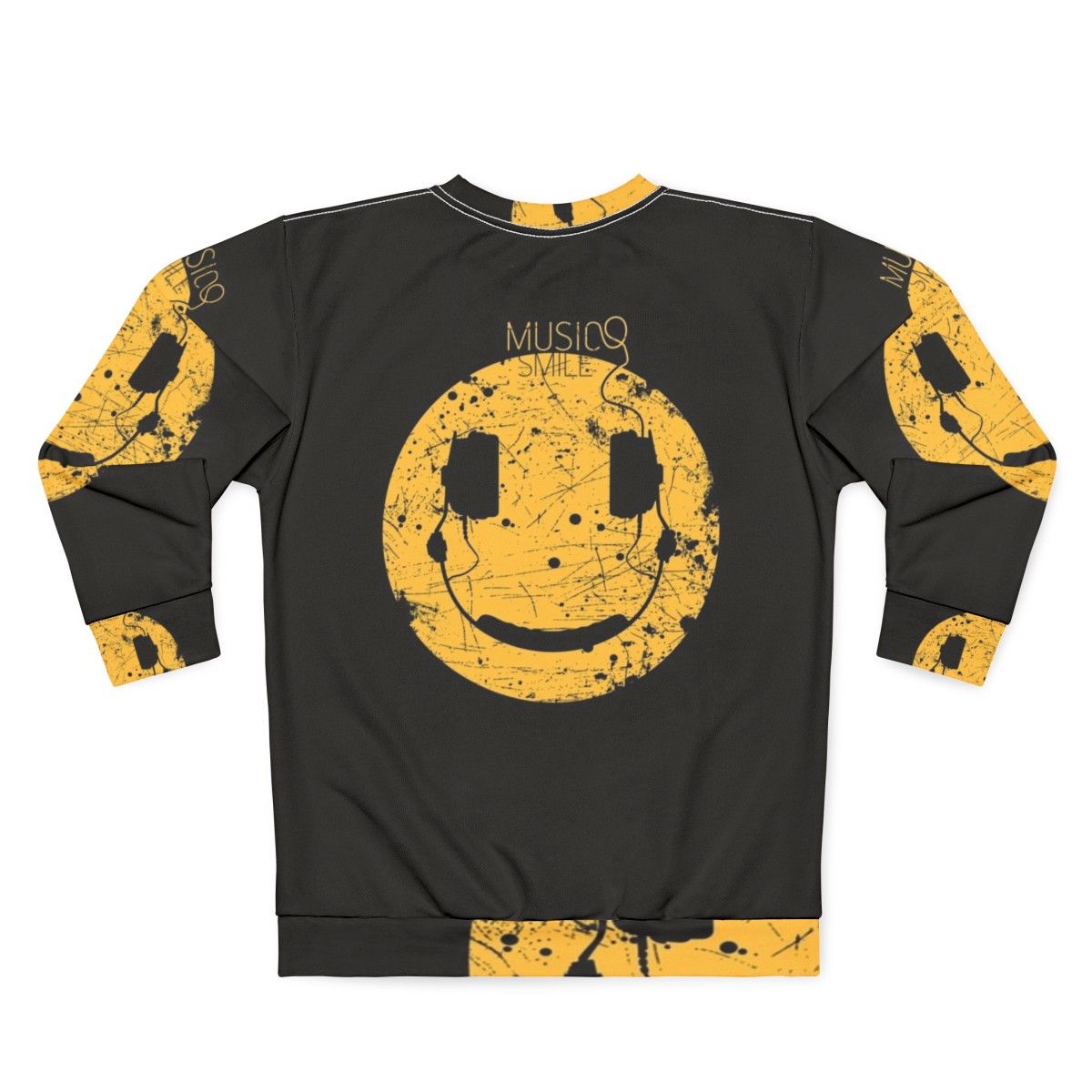 Music Smile V2 Abstract Art Sweatshirt - Back