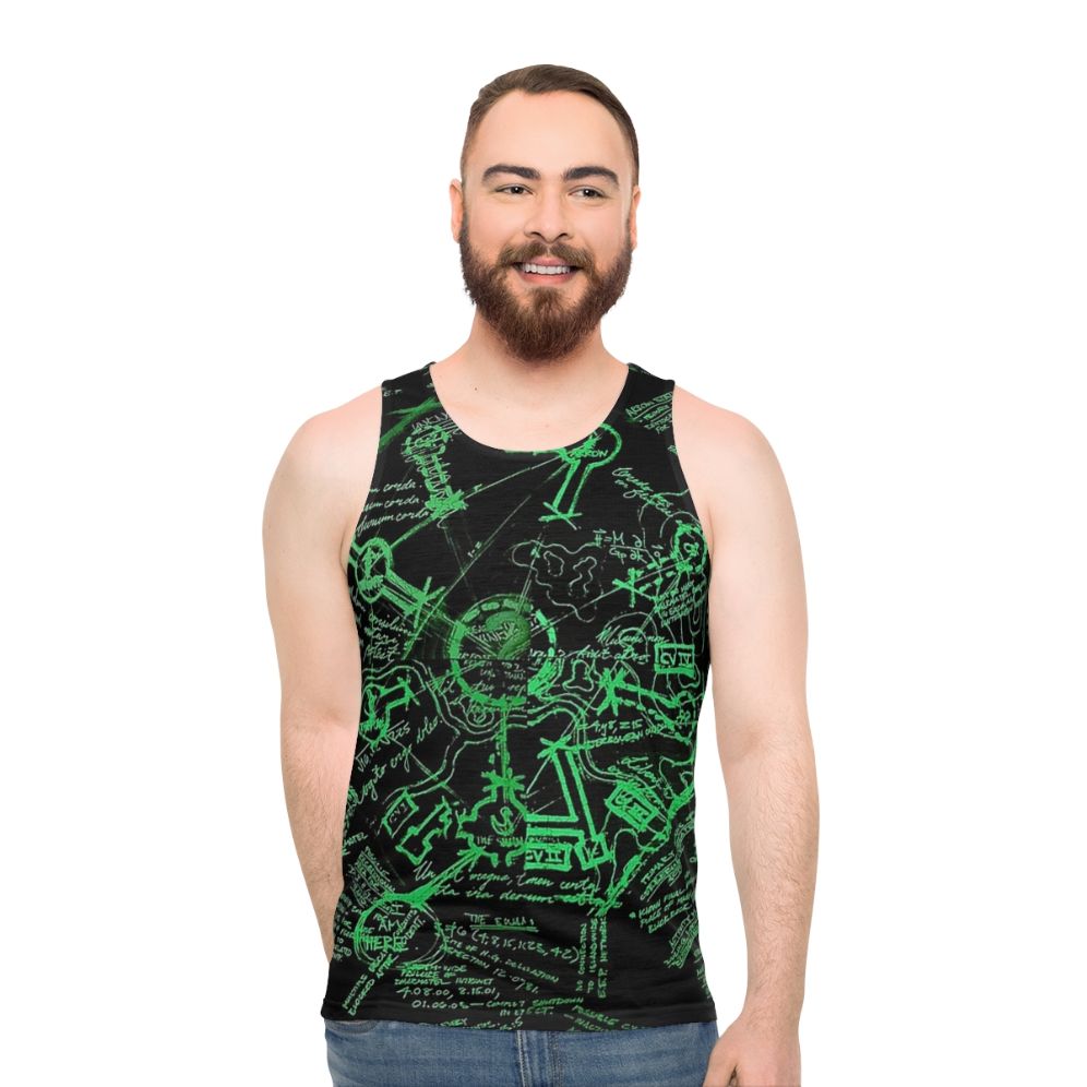 Dharma Stations Unisex Tank Top with Lost TV Show Design - men