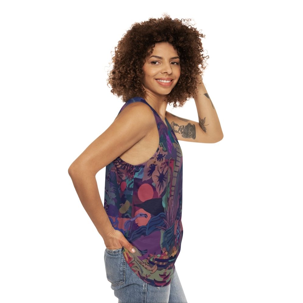 Glass Animals Zaba Unisex Tank Top with Colorful Graphics - women side