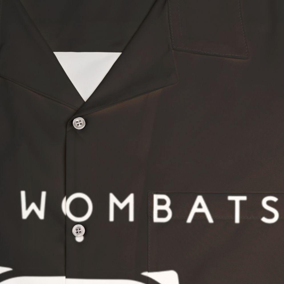 The Wombats Wombat Drawing Hawaiian Shirt for Indie Rock Music Lovers - Detail