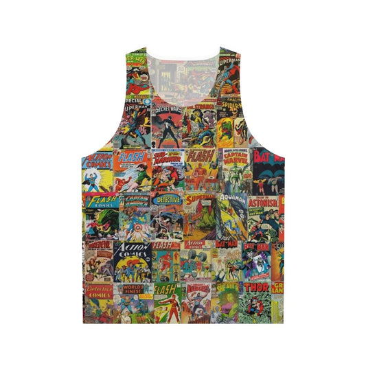 Vintage comic book pattern unisex tank top