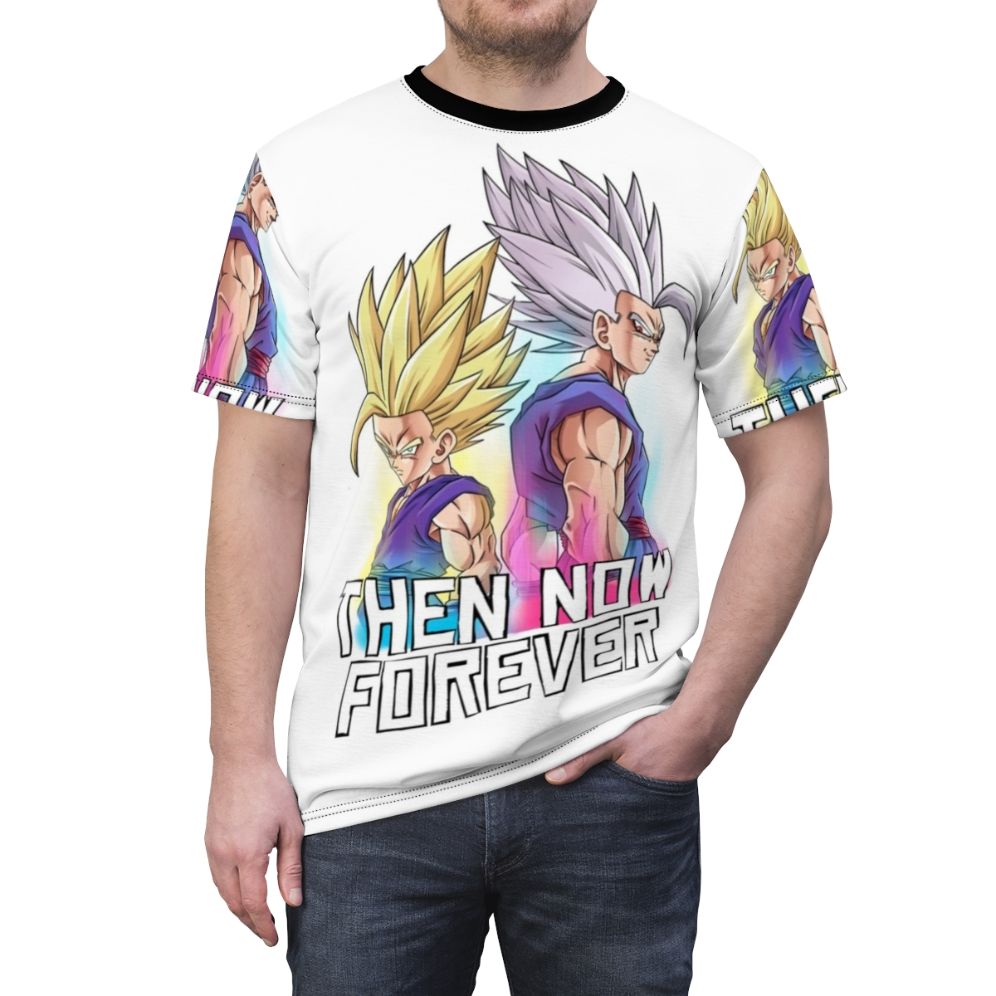 Anime-inspired Now and Forever T-Shirt featuring a bold dragon ball design - men front