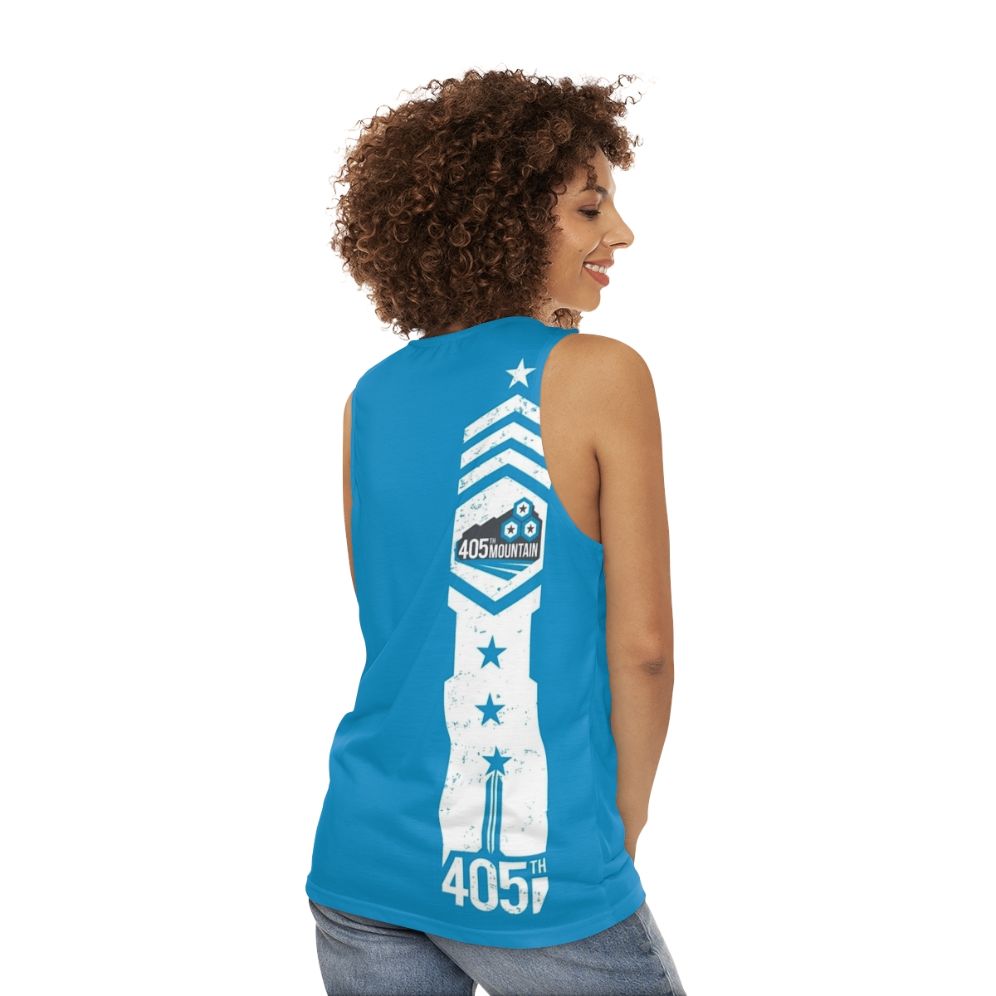 Mountain Regiment Spartan Armor Unisex Tank Top - women back