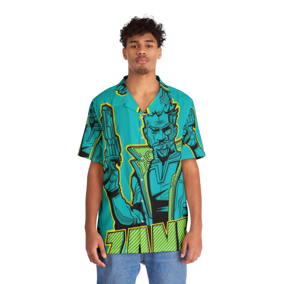 Zane Flynt Hawaiian Shirt with Borderlands 3 Inspired Design - People Front