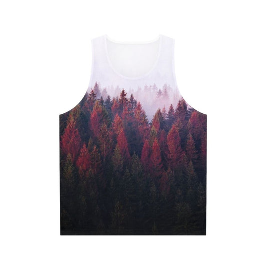 Unisex nature inspired mountain landscape tank top