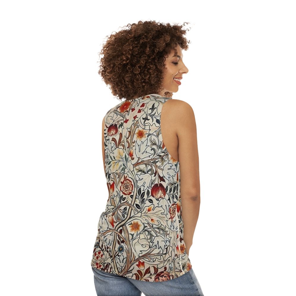 William Morris Floral Unisex Tank Top - women back