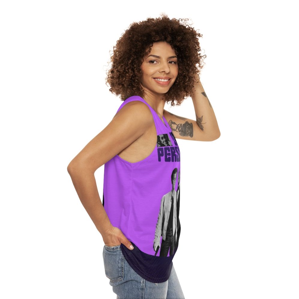 Persuasive unisex tank top with The Persuaders 2 graphic - women side