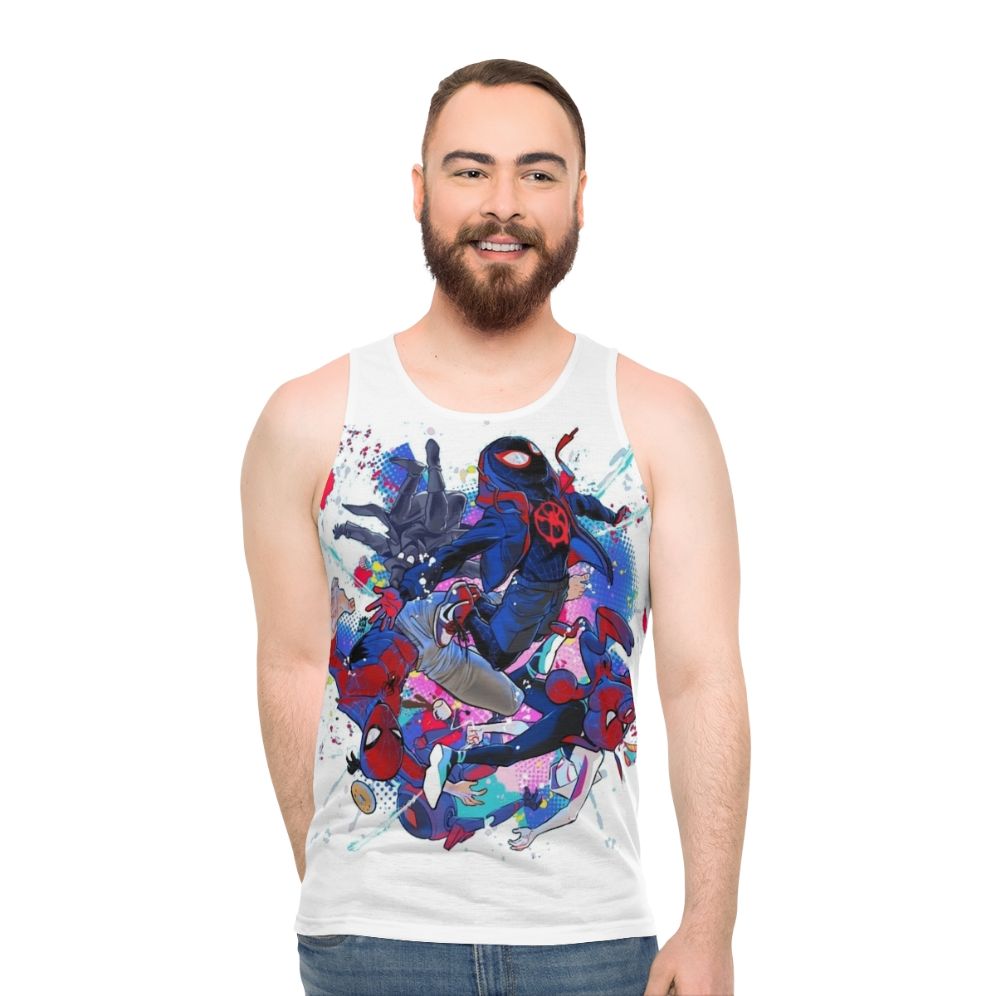 Spider Verse Spiderman Unisex Graphic Tank Top - men