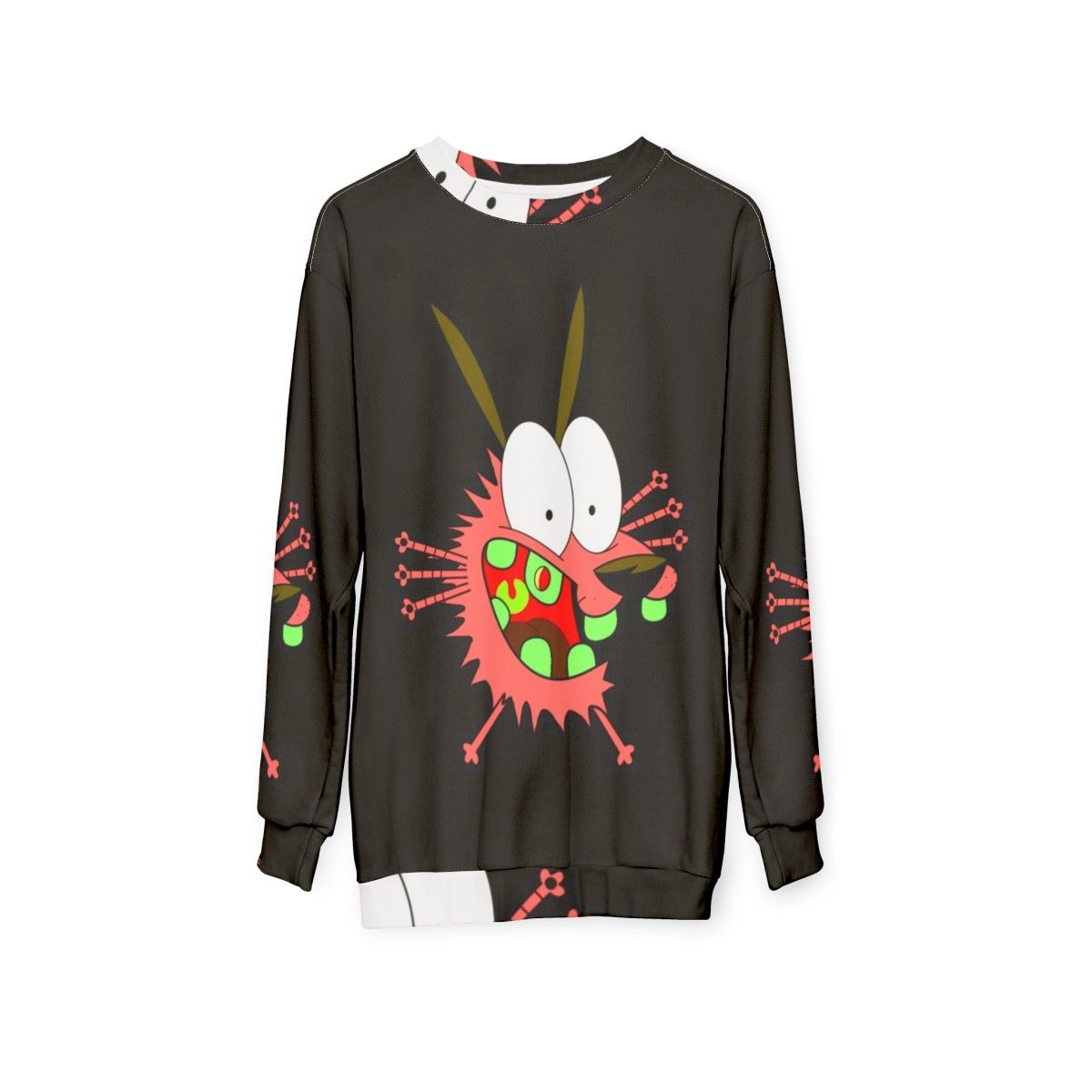 Courage The Cowardly Dog Cartoon Character Sweatshirt - hanging