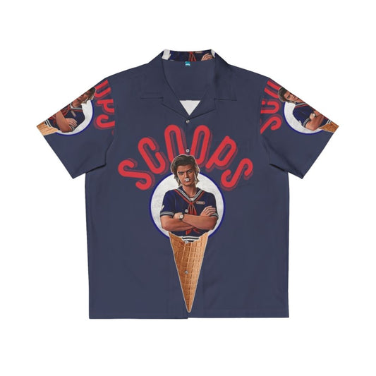 Scoops Hawaiian Shirt - Stranger Things Inspired Ice Cream Sailor Shirt