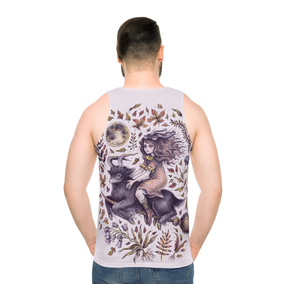 Vvitch unisex tank top with witch and occult design - men back