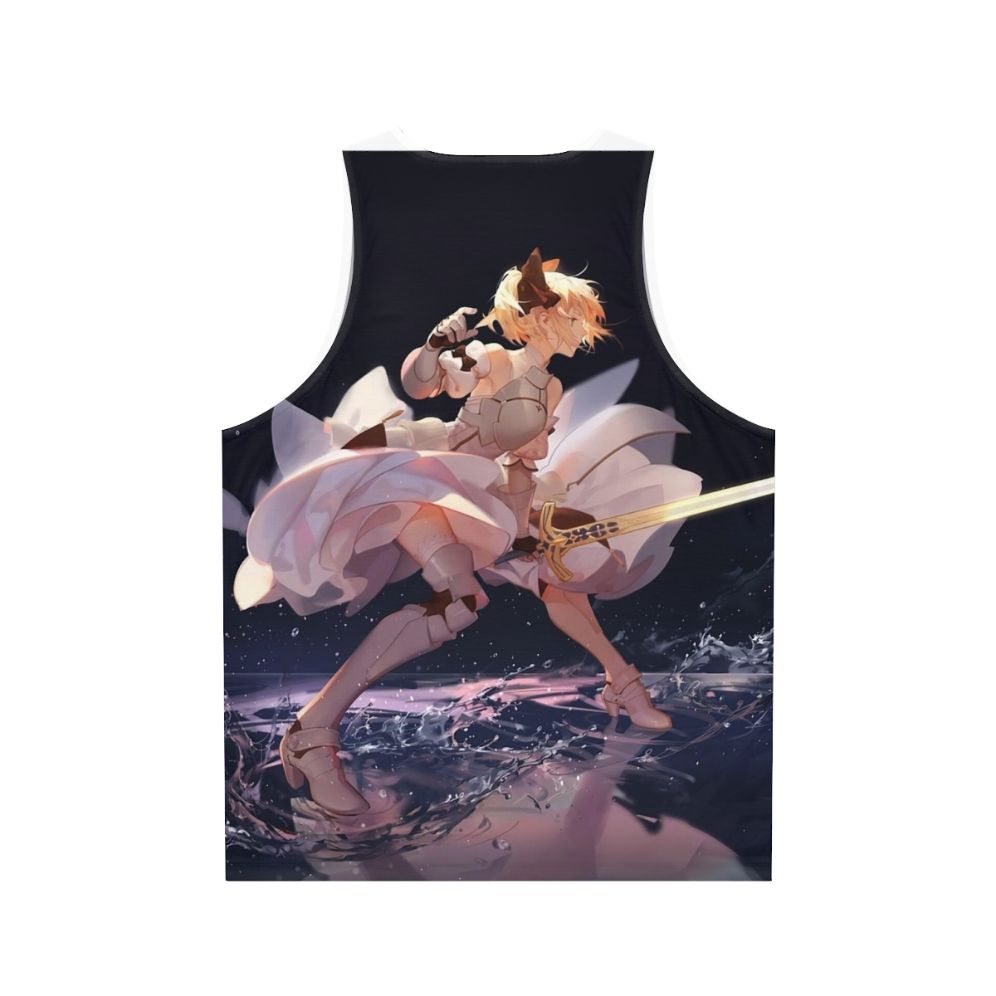 Saber Lily Fate Anime Unisex Tank Top - Back