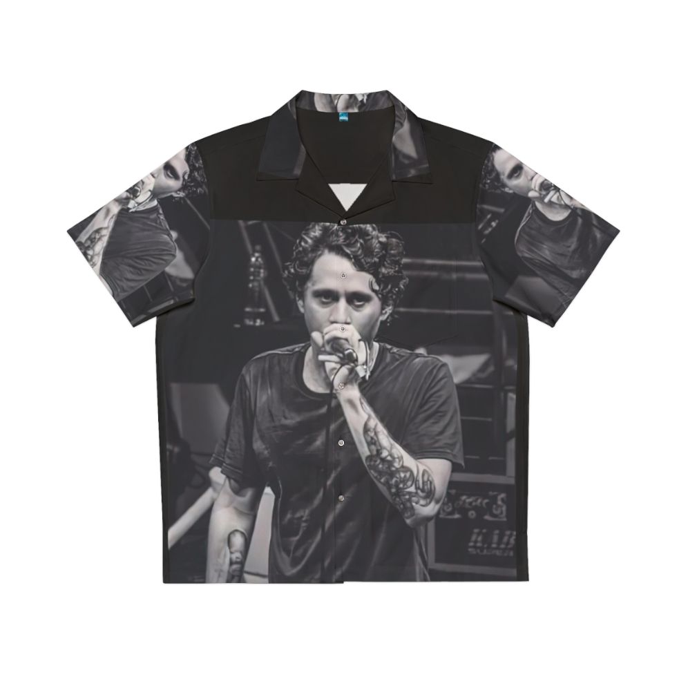 Canserbero Epic Hawaiian Shirt with Black & White Portrait