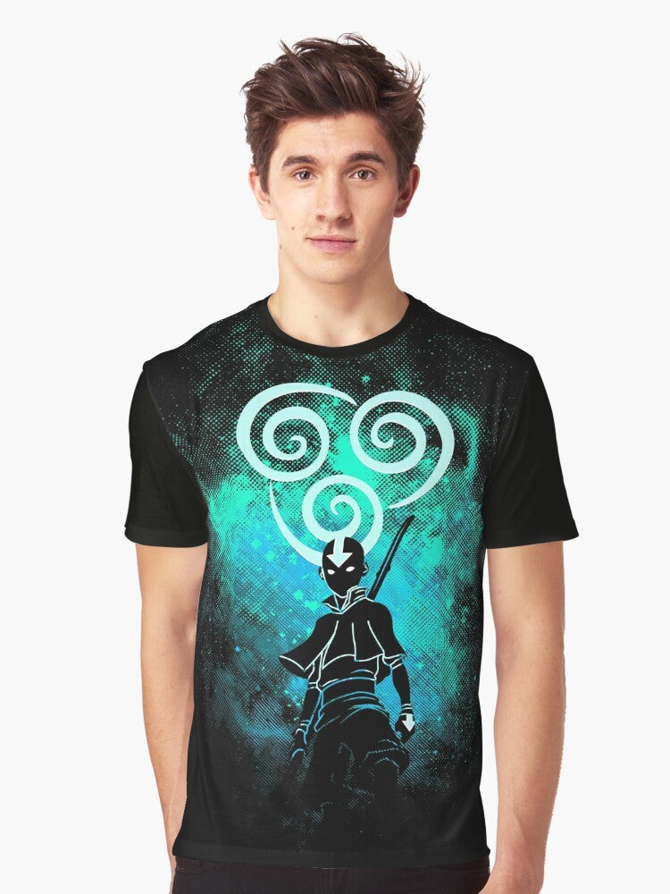 The Last Airbender inspired graphic t-shirt with an air element design - Men