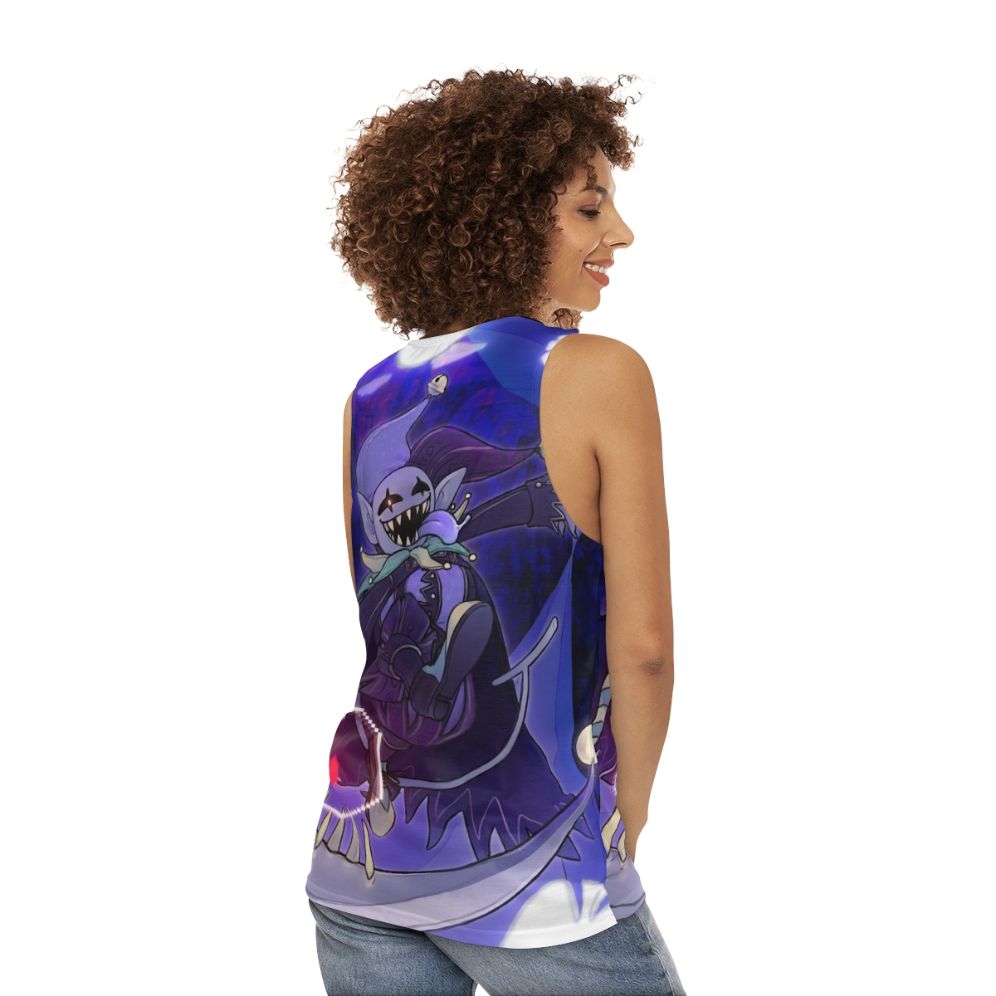 Deltarune Jevil Jester Unisex Tank Top - women back