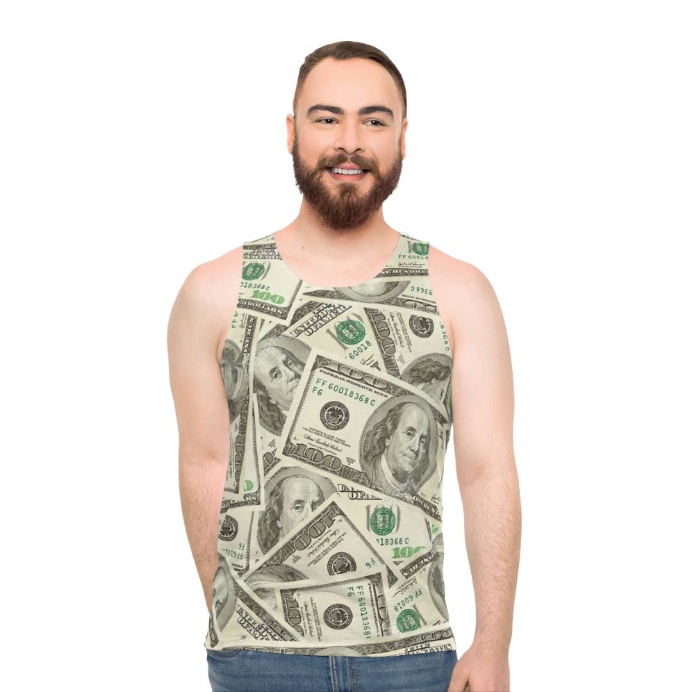 100 dollar bills unisex tank top - men