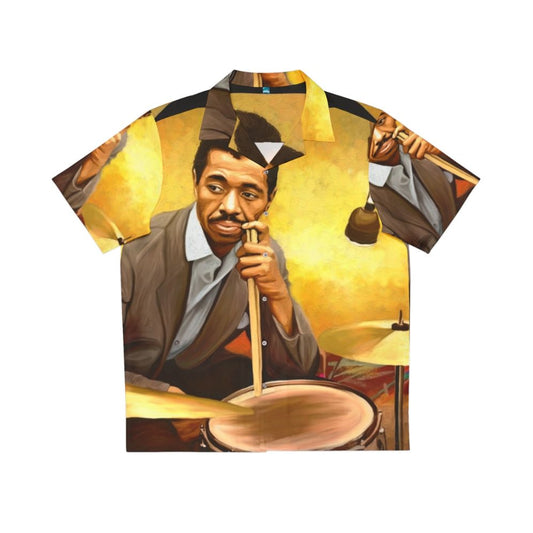 Philly Joe Jones, iconic jazz drummer, featured on a Hawaiian shirt