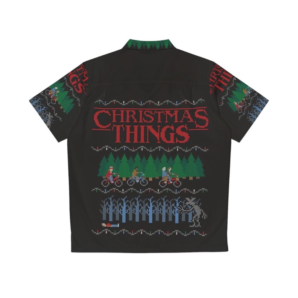 Christmas Things Hawaiian Shirt with Stranger Things Inspired Design - Back