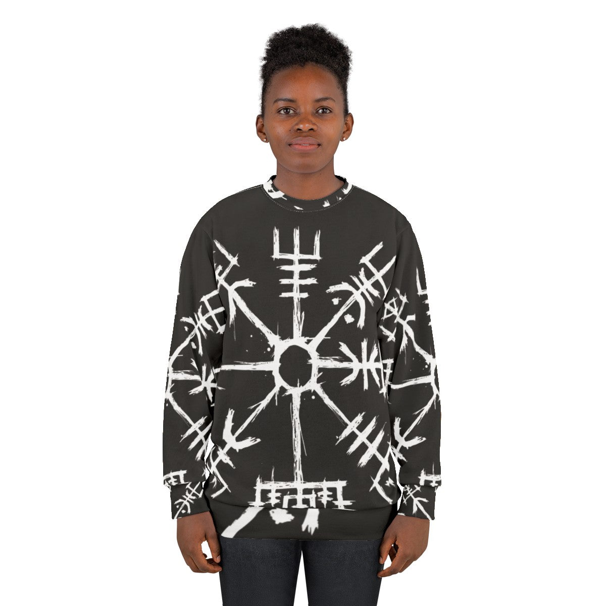 Viking Compass Vegvisir Sweatshirt - Norse Mythology Clothing - women