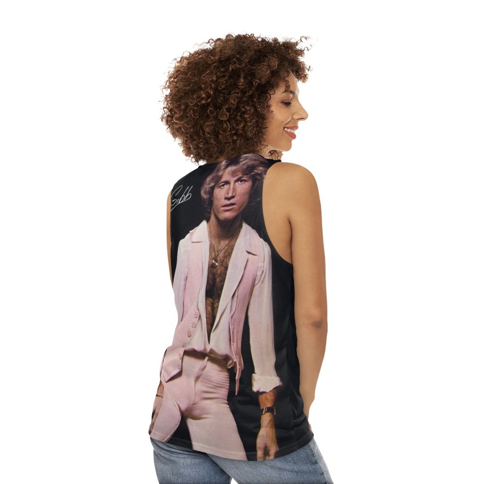 Andy Gibb Bee Gees Unisex Retro Pop Music Tank Top - women back