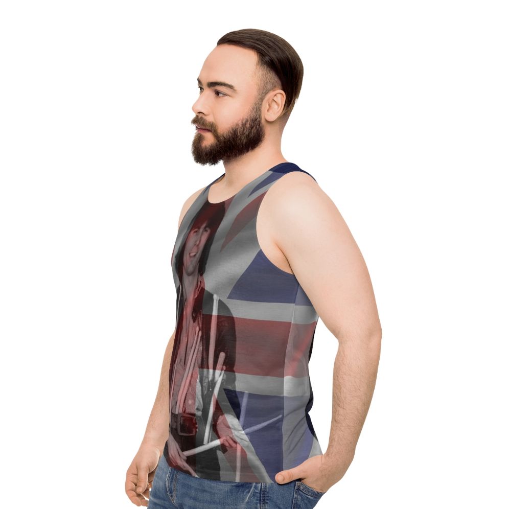 Cozy Powell Union Jack Unisex Tank Top - men side