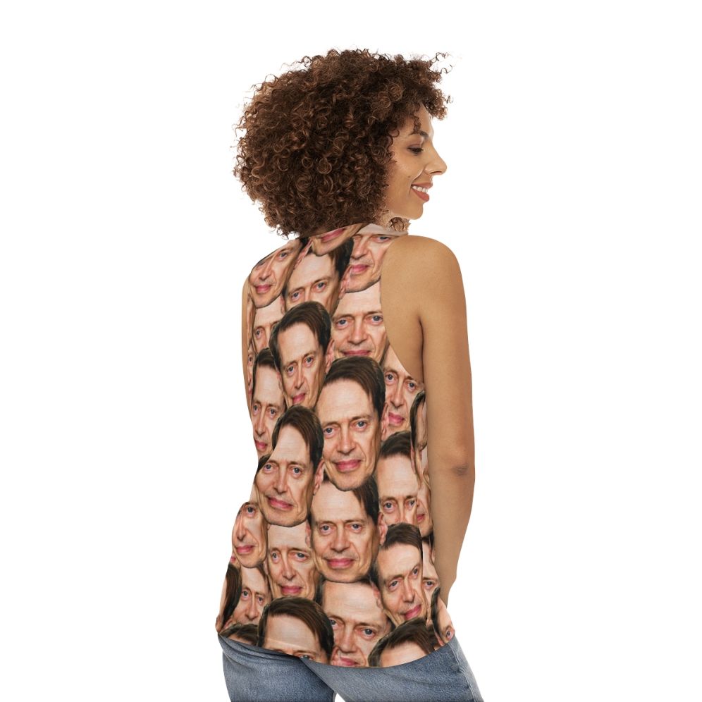 Steve Buscemi Trending Head Design Unisex Tank Top - women back