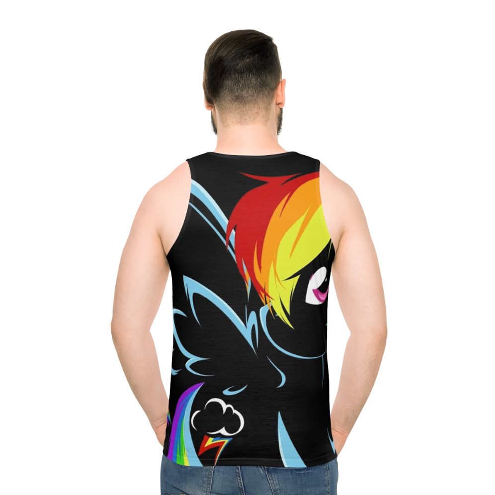 Rainbow Dash Unisex Black Tank Top - men back