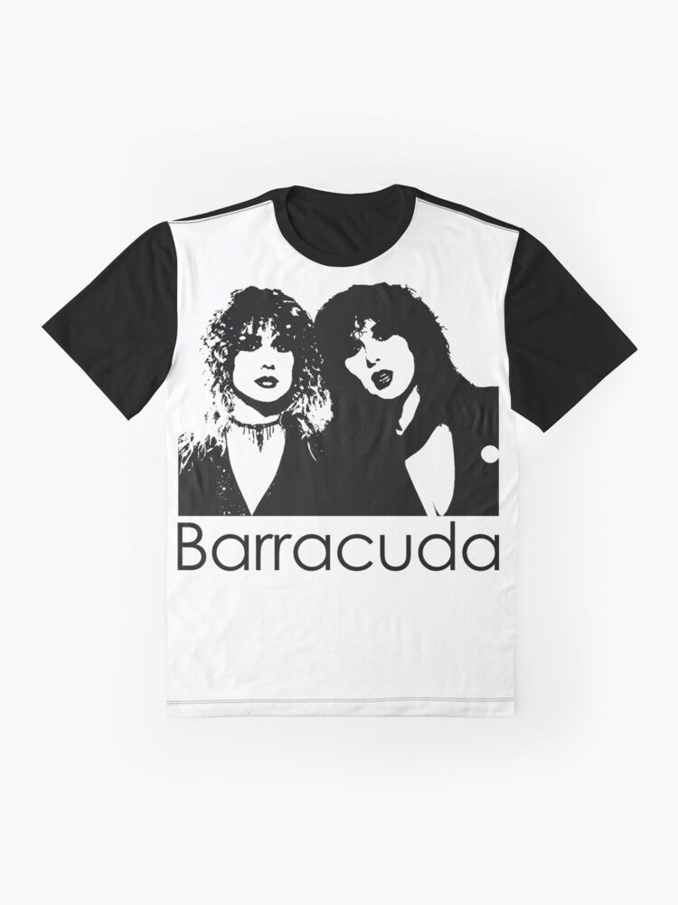 Retro barracuda graphic t-shirt with a vintage 70s design - Flat lay