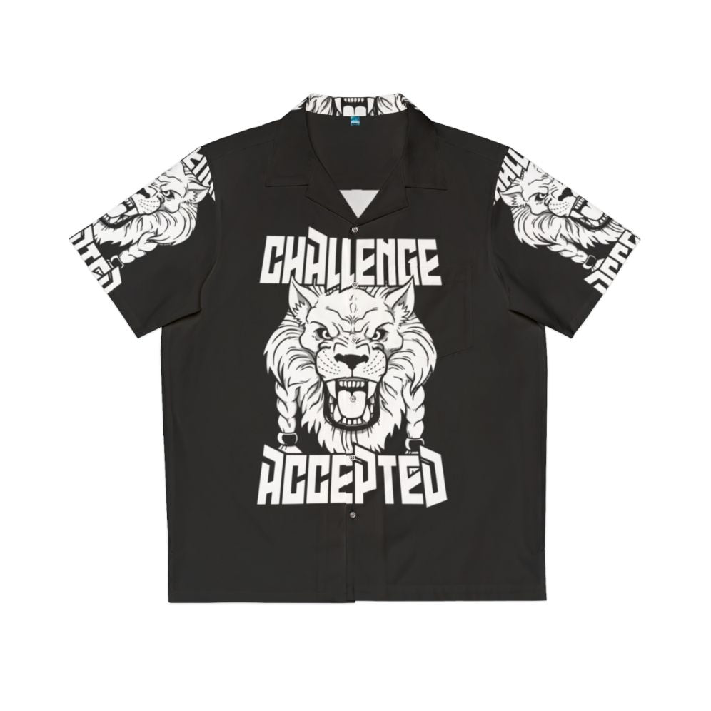 Battle Beast Hawaiian Shirt with Fierce Lion Design