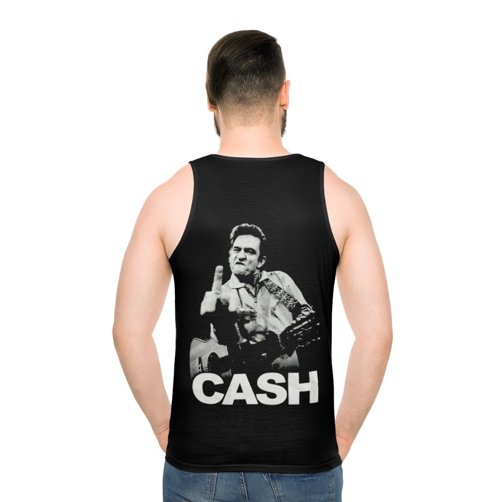 Johnny Cash Unisex Tank Top - men back