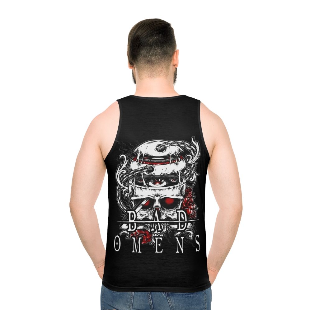 Broken Skull Castlevania Inspired Unisex Tank Top - men back